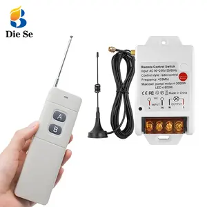 3000m long distance Wireless RF433MHz Universal 30A Relay High Power Receiver For Fan Light Control Remote Switch