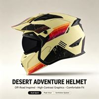Casque de motocross modulaire avec masque facial détachable, visière double tout-terrain, coque ABS profonde, design aérodynamique ADV Cyberpunk