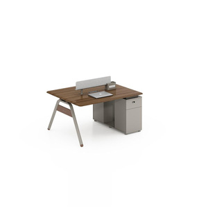 Escritorio Minimalista con Tablero de Melamina y Marco Metálico, Mueble de Oficina con Separador de Privacidad, Mesa de Trabajo para PC, Estación de Estudio en Casa - Product Image 5