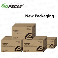 Kabel Ties Nylon 66 FSCAT Bersertifikasi UL 4.8x400mm (16 Inci) Invista PA66 Self-Locking Zip Ties Kemasan Khusus untuk Industri