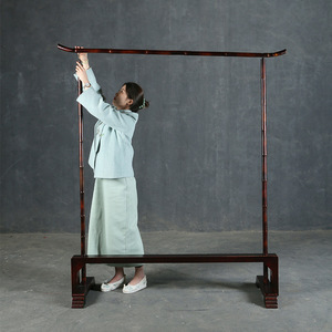 Bamboo <b>Clothes</b> <b>Rack</b> Red Bamboo Standing Type Rectangular Bedroom Clothing Organizer - Product Image 3