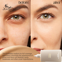 Fond de Teint Liquide Personnalisé Effet Brouillard Hydratant Contrôle du Sébum SPF Couvrance Totale Longue Tenue Éclat Naturel Léger
