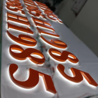 Enseignes lumineuses LED 3D personnalisées avec logo rétroéclairé noir, boîte à lumière, enseigne murale intérieure pour les entreprises, les hôtels, les magasins de détail