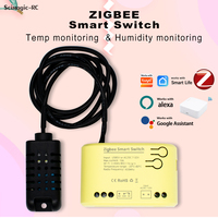 Interrupteur intelligent Zigbee pour la température et l'humidité, 1 canal, minuterie, enregistrement des changements de température pour les aquariums, surveillance de la température de l'eau
