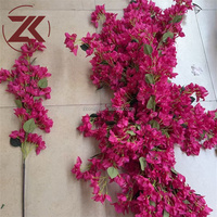Dekorasi Toko Pakaian ZKAI, Toko Kue, dan Etalase Toko: Bunga Buatan Bougainvillea Pink Panas untuk Dekorasi Pernikahan