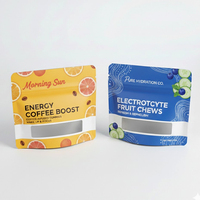 Sachet Doypack Personnalisé avec Fenêtre et Fermeture Zip Refermable pour Emballage de Fruits Secs, Noix et Thé, en Plastique Alimentaire Anti-Odeur