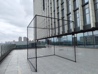 Cage de frappe de baseball détachable portable 3x3x3m avec filet pour équipement d'entraînement en plein air
