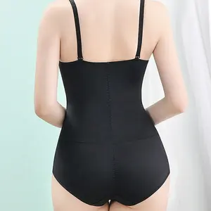 High Quality Breathable Seamless Crotchless Body Shaper For Women Sexy Knitted Bodysuit Shaperwear With Lace Decoration