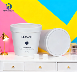 Tùy Biến 600Ml <span class=keywords><strong>900Ml</strong></span> Nhựa Mỹ Phẩm <span class=keywords><strong>PP</strong></span> Trắng Matte Cup Lọ Cho Cơ Thể Chà Với Vít Cap - Product Image 3