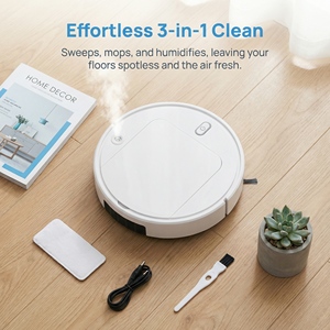 เครื่องดูดฝุ่นหุ่นยนต์อัจฉริยะอัตโนมัติแบบชาร์จไฟได้ เครื่องทำความสะอาดบ้าน เครื่องใช้ไฟฟ้าในครัวเรือน - Product Image 3