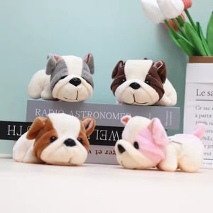 11cm sevimli gerçekçi Mini Plushie anahtarlık hayvan köpek yavrusu peluş hayvan oyuncaklar anahtarlıklar - Product Image 1