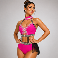 Costume de compétition de cheerleading personnalisé pour femmes, haut court et short en strass, uniforme de performance en cristal, tenue de cheerleading
