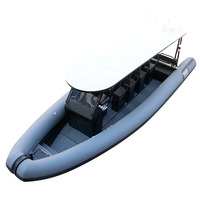 Bateau de patrouille en aluminium gonflable de luxe Orca/Hypalon RIB 860 28,7 pieds