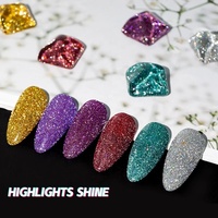 Fournitures pour ongles, vente en gros, peinture à ongles flash diamant disco, vernis à ongles réfléchissant à paillettes pour bricolage