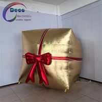 Boîte cadeau gonflable pour événements de Noël, fêtes, accessoires photo, décoration et présentation