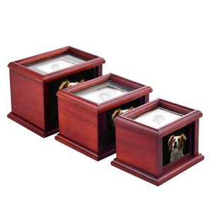 Urne <span class=keywords><strong>en</strong></span> bois avec cadre photo pour animaux de compagnie, pour cendres et argile - Product Image 4