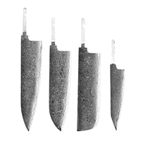Lames de couteau de cuisine en acier Damas véritable, motif rose, japonais, acier 10CR15MOV CORE, pour la fabrication de couteaux DIY