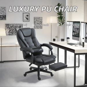Wholesale Indoor Office Furniture Luxury Boss Executive -PU Leather <b>High</b> Back <b>Armchair</b> Swivel Modern Lift Chair Adjustable Heigh - Product Image 2