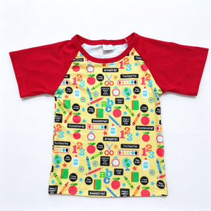 Camiseta raglán con estampado de seda de leche para niños, regalo de regreso a clases y estampado de maíz dulce de Halloween, top de manga corta/larga para niños y niñas - Product Image 1