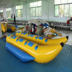 Barco de banana inflável, alta qualidade, voar, banana, peixe, tubo para o verão, esportes aquáticos
