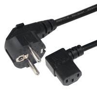 Câble d'alimentation CEE 7/C13 IEC à 3 broches rondes européennes pour sèche-cheveux, cuiseur à riz et ordinateur (250V 10A)