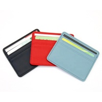 BEARKY Creative Spot Slim Porte-cartes de crédit et d'identité en cuir PU pour femmes, personnalisable avec logo, minimaliste, multicolore, portable pour hommes