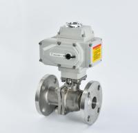 Haoye304 Vanne à boisseau sphérique à bride électrique OEM de haute qualité en acier inoxydable 304 Résistance à la température Contrôle de la résistance à la corrosion