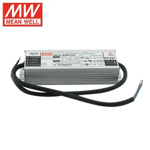 Meanwell HLG-80H-24 Waterproof 80W LED Driver Adjustable 24V Power Supply IP67