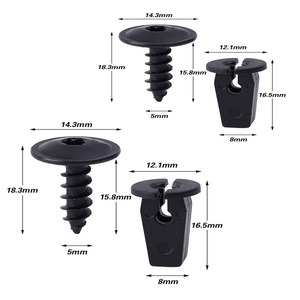 Vis d'aile en métal en acier inoxydable vis autotaraudeuses avec noirci pour sièges de voiture, couvercles de moteur plaques de base clips de fixation - Product Image 2