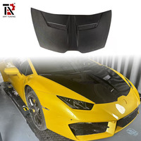 Capot en fibre de carbone sèche de style V pour Lamborghini Huracan LP580 LP610, disponible en carbone sec et carbone humide