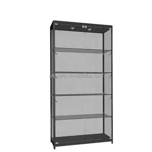 Display Cabinet Allpower Full Glass Vision View Display Cabinet With Aluminum Frame Vertical Showcase S1000