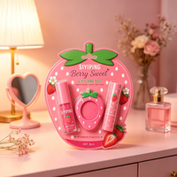 SIYIPING 2026 – Nouvelle collection populaire de baumes à lèvres à la fraise en gros – Kit de maquillage 3-en-1 : huile et baume à lèvres aux fruits mignons