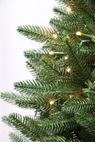 Arbre de Noël artificiel Fat Home PE 210CM avec lumières LED, design moderne et luxueux, couleur personnalisable, connexion automatique de l'alimentation et des lumières