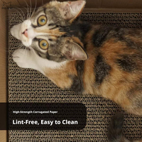 Grande boîte à gratter pour chat au design mignon de poussin, en carton ondulé haute résistance, sans peluches, pour intérieur
