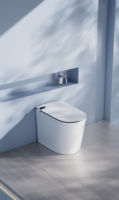 Inodoro Inteligente de Cerámica con Certificación Australian Watermark, Control Remoto, Forma Alargada, Drenaje en Forma de S, Asiento con Calefacción