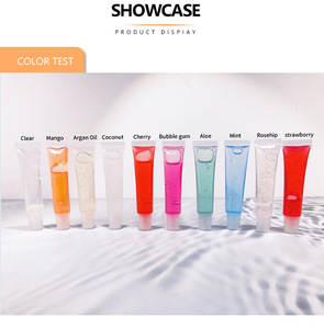 MLM customizable Plush Ball Keychain Lip Gloss <b>Tube</b>, Hydrating Fruit Flavor, High Shine Non-Sticky Lip Makeup lip gloss makeup - Product Image 6