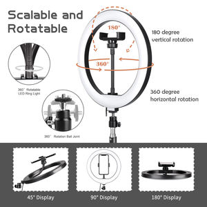 Anneau lumineux pliable de 10 pouces Anneau de <span class=keywords><strong>lampe</strong></span> à LED pour maquillage Selfie - Product Image 2