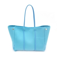 Tas Tote Neoprene untuk Wanita, Tas Pantai Besar untuk Perjalanan dengan Kantong Lepas Pasang, Tas Belanja Ringan dan Stylish untuk Penggunaan Sehari-hari