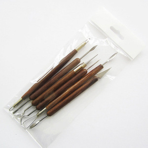 Clay Sculpture <b>Pottery</b> Tools 6 Piece <b>Set</b> <b>Pottery</b> Clay Handmade Carving Scraper Clay Tools - Product Image 2