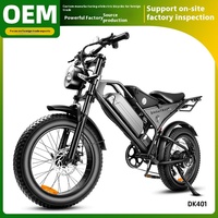 Vélo Électrique Longue Autonomie Pneus Larges 20 Pouces Rétro Plage Neige Moto 48V 15Ah Tout-Terrain Montagne
