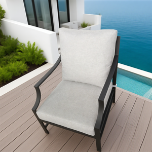 8-Personen-Aluminium Portofino Outdoor Dining Set | Modulare Bank gebogene Sessel | High-End-Terrasse und Meerblick - Product Image 3