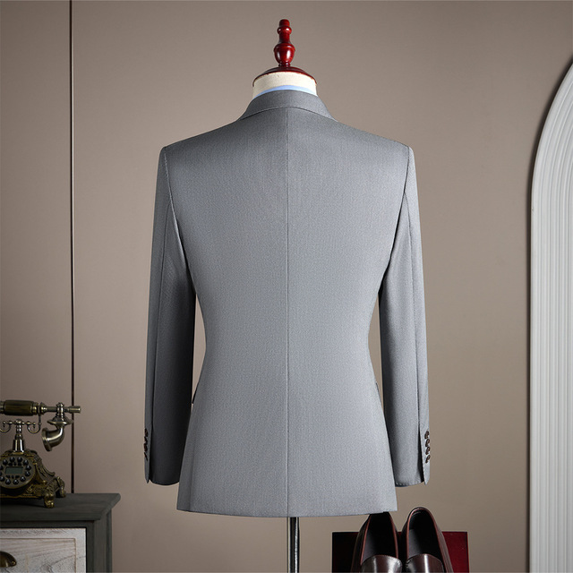 Summer Lightweight Single Breasted Beaded Mens Suit Set Plus-Size Business-Professional Italian Haute Couture Craftsmanship