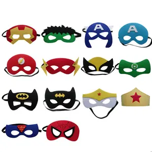 2023 New Kids' Heroes Felt Eye Patches Carton Paper Halloween Costume Props For Anime-Inspired Cosplay Trendy Birthday Parties