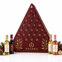Boîte de calendrier de l'avent vide personnalisée pour 24 jours, pour mini bouteilles de vin ou de whisky, personnalisation complète, approvisionnement en gros