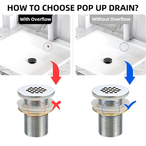 Nút chặn bồn rửa phòng tắm bật lên có lưới lọc tóc tích hợp, phù hợp với nhiều loại chậu, chất liệu đồng thau và thép không gỉ - Product Image 4