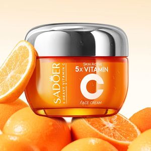 SADOER, <span class=keywords><strong>crema</strong></span> hidratante reafirmante blanqueadora de vitamina C quíntuple con logotipo personalizado OEM, <span class=keywords><strong>crema</strong></span> iluminadora calmante <span class=keywords><strong>para</strong></span> <span class=keywords><strong>piel</strong></span> <span class=keywords><strong>mixta</strong></span> - Product Image 5
