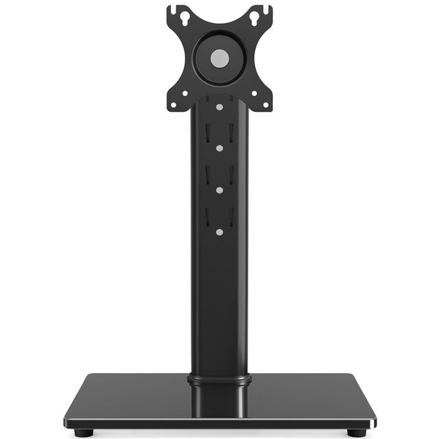 New Height Adjustable Alloy Steel Monitor Stand Swivel Tilt Desk Riser 17-32 Inch VESA 100x100 10kg Cable Management 5-Year