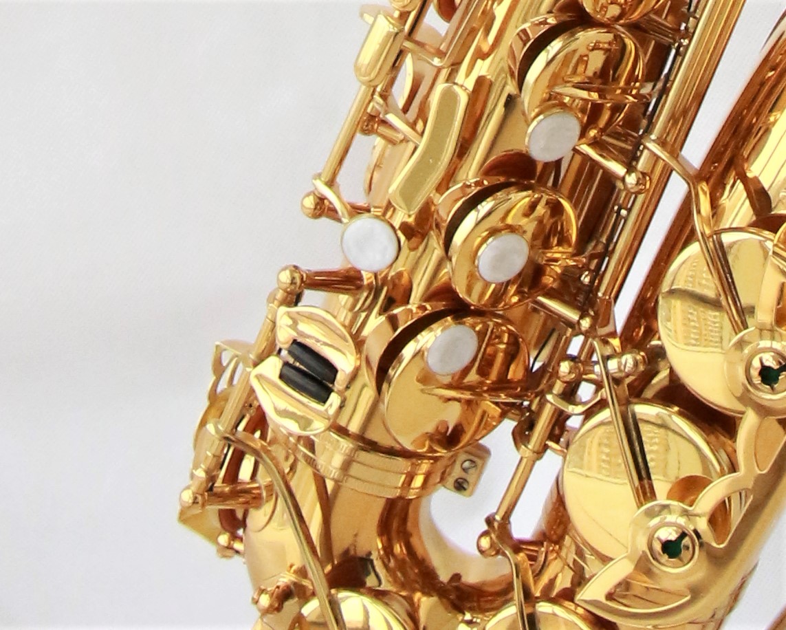 Professional Gold Lacquer Brass Alto Saxophone Instrument - OEM