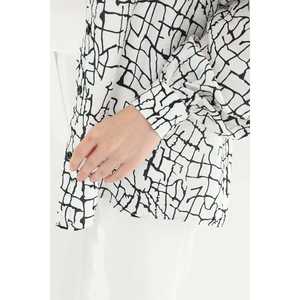 Conjunto de Camisa de Gasa Estampada para Mujer, Manga Larga, Modelo 24S-31811GML - Product Image 1