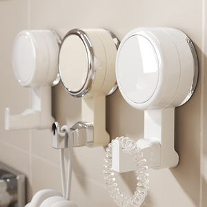 Yimijia Suction Cup Hooks Milky White Wall Mounted Punch Free Kitchen Bathroom Storage Hook Round Polished Finish - Product Image 2